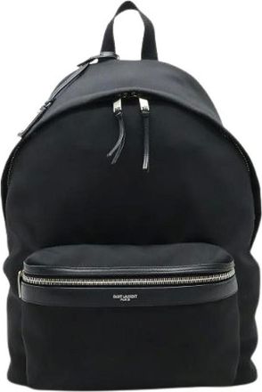 Saint Laurent Pre-owned Backpacks, male, Black, Size: ONE SIZE Pre-owned Nylon backpacks