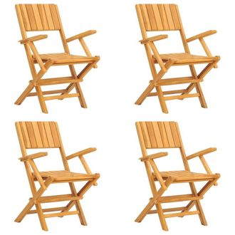Berkfield Home Beautiful 5 Piece Garden Dining Set Solid Wood Teak in Brown