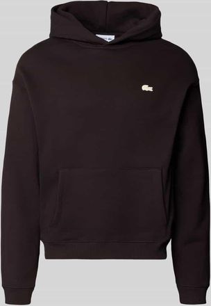 Lacoste Regular Fit Hoodie aus reiner Baumwolle in Schoko, Gr&ouml;&szlig;e XXXL