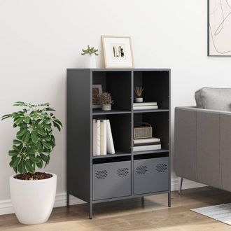 Berkfield Home Highboard&not;Anthracite 68x39x103.5 cm Steel in Dark Grey