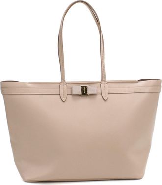 Ferragamo Beige Leather Tote Bag (Pre-Owned)