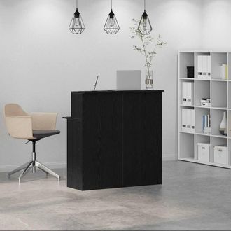 Berkfield Home Reception Desk Black 100x50x103.5 cm Engineered Wood