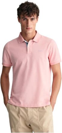 GANT Contrast Piqu&eacute; Polo Shirt - Heren - Polos - Roze - S - Katoen - Tops