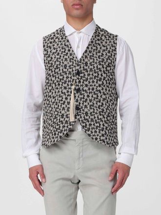 Emporio Armani Gilet a monopetto Jacquard in lino