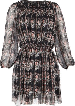 Isabel Marant Isabel Marant Etoile Sharla minijurk van veelkleurige zijde