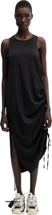 Yohji Yamamoto Racer Cinch Jurk - Dames - Casual kleedjes - Zwart - M - Polyester - Kleedjes