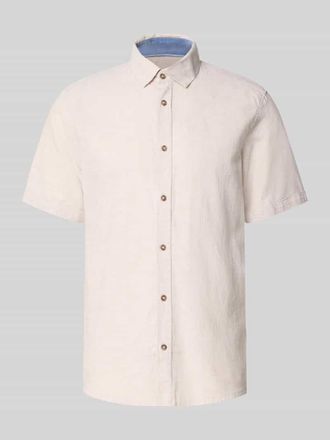 Tom Tailor Regular Fit Freizeithemd aus Leinen-Baumwolle-Mix in Beige, Gr&ouml;&szlig;e XXXL