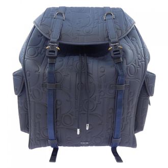 Dior Black Blue Leather Backpack (Pre-Owned)