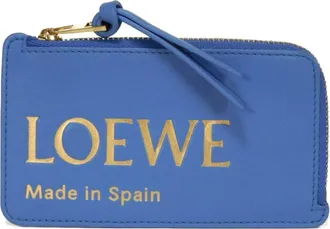 Loewe Blue Leather Coin Purse/Coin Case (Pre-Owned)