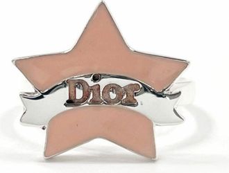 Dior Silver Pink Silver 925 Band Ring (Pre-Owned)