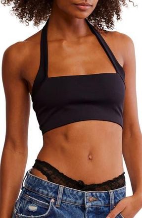 Free People Margo Seamless Halter Bralette in Black at Nordstrom Rack, Size Medium/large