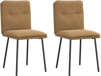 vidaXL Vidaxl - Sillas de comedor 2 unidades terciopelo marrón