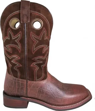 Smoky Mountain Boots Mens Flint Western Boots In Brown/dark Brown