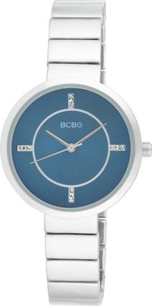 BCBGeneration Crystal Bracelet Strap Watch, 36mm in Silver at Nordstrom Rack