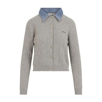 Miu Miu Dames, Truien, Beige, Maat: M Wol