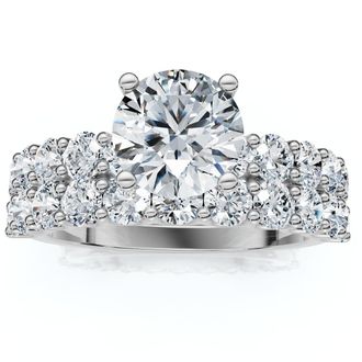 Pompeii3 2 1/2Ct Celeste Diamond Engagement Ring Set 10K Gold Lab Grown