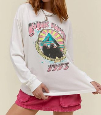 Daydreamer Pink Floyd 1973 Long Sleeve Merch Tee In Vintage White