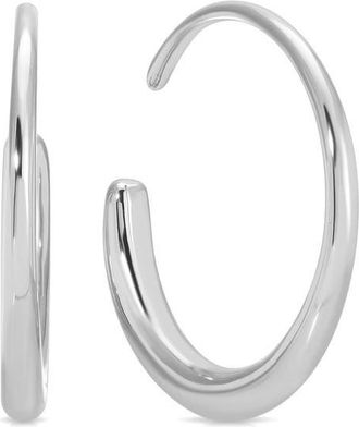 Ettika Circle Threader Hoop Earrings in Silver at Nordstrom