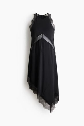 H&M Mama Lace-trimmed Dress in Black at Nordstrom, Size Xx-Large