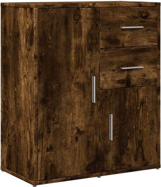 vidaXL Vidaxl - Aparador de madera de ingeniería roble ahumado 60x31x70 cm