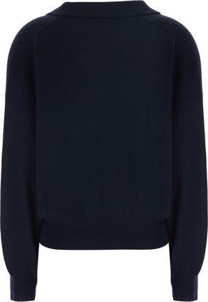 Lisa Yang Womens Sweater Katriel Blue Cashmere Knitted Tops Top