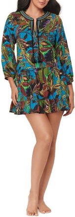 Miraclesuit Amazonia Cover-Up Dress in Blue Multi at Nordstrom, Size Medium
