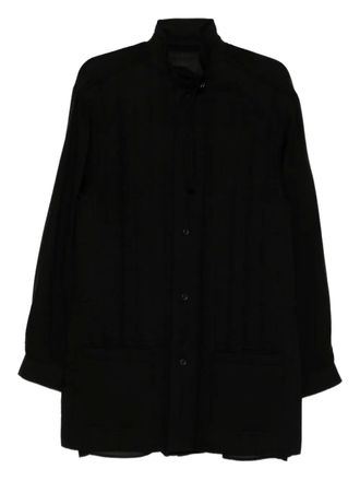 Yohji Yamamoto padded shirt jacket - Black