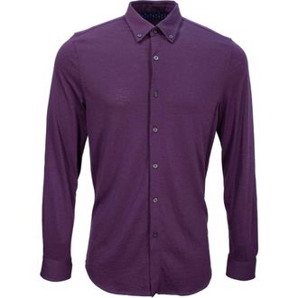 Lords of Harlech Shawn Merino Shirt in Plum at Nordstrom, Size Xx-Large