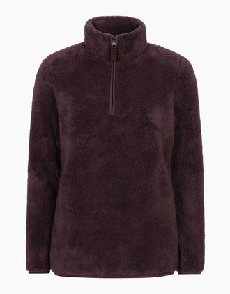 Mountain Warehouse Womens Mountain Warehouse Womens/Ladies Teddy Fleece Quarter Zip Fleece Top - Brown - Size: 10