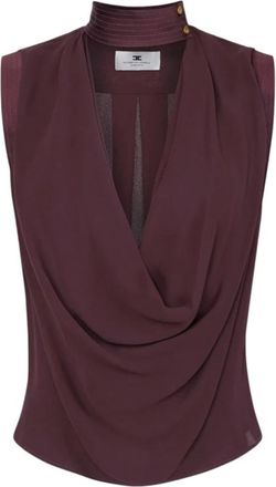 Elisabetta Franchi Mujer, Camisetas, Marr&oacute;n, Talla: XL