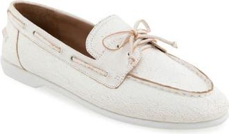 Aerosoles Barita Loafer in White Crackled Leather at Nordstrom, Size 7.5