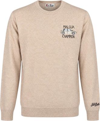 MC2 Saint Barth Trui met ronde hals - Heren - Ronde hals truien - Beige - S - Truien & Vesten