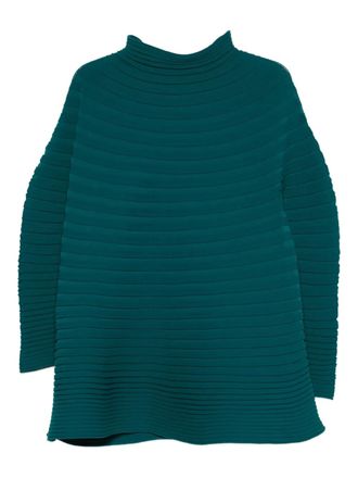 Pleats Please Issey Miyake Bounce sweater - women - Recycled Polyester - OS - Green