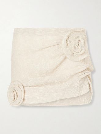 Magda Butrym Minigonna Testurizzata Con Decorazioni - Neutri