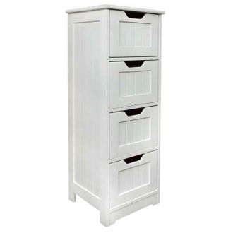OEM Mueble De Ba&ntilde;o Moderno, Estrecho Y Blanco Para Cosm&eacute;ticos Y Accesorios, 30x30x81 Br2we