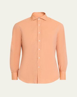 Brunello Cucinelli Mens Cotton Slim-Fit Button-Down Shirt