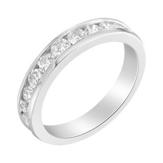 House of Brilliance IGI Certified 18K Gold 1 Cttw Diamond Half-Eternity Wedding Ring in White Gold at Nordstrom, Size 5.5