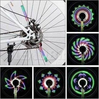 OEM Luz Led Para Rueda De Bicicleta, 64 Led, 30 Im&aacute;genes Diferentes, Luz Impermeable Para Ruedas De Bicicleta Diy Para Neum&aacute;ticos De M&aacute;s De 24 Pulgadas