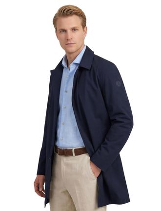 People of Shibuya mantel jas People of Shibuya Toshiro navy polyester lang