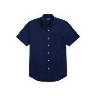 Polo Ralph Lauren Sportshirt met korte mouwen - Heren - Korte mouwen Overhemden - Blauw - S - Katoen - Overhemden