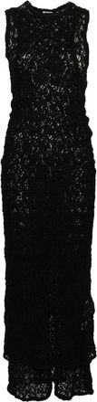 Jil Sander corded-lace dress - women - Cotton/Elastane/Polyamide - 40 - Black