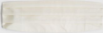 Reiss Mens Cream Silk Cummerbund, One Size