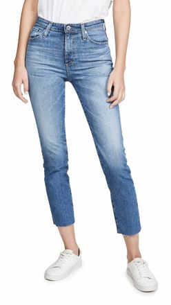 AG - Adriano Goldschmied Isabelle High Rise Straight Crop Jeans In 20 Year Duplicity