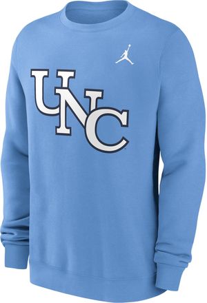 Nike Jordan Mens North Carolina Sideline Club Jordan Brand College Pullover Crew in Blue | 0JTT4EYNCV-4R3