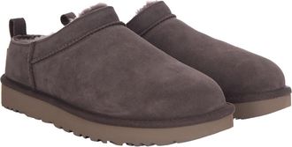 UGG Womens Sabot Classic Micro Dense Smoke Upper: Leather; Outsole: Eva Slippers Flat Shoes