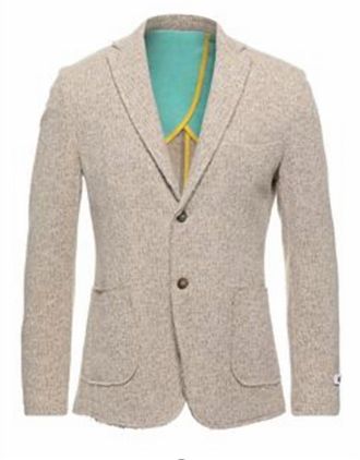 Berna Mens Single Breasted Blazer In Beige