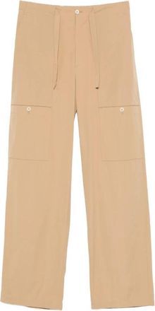 Jil Sander 235 Pantalone - Heren - Straight fit broeken - Beige - L - Leer - Broeken