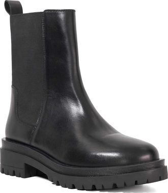 Dune London Womens Ladies Pages - Leather Cleated Sole Chelsea Boots - Black - Size UK 6