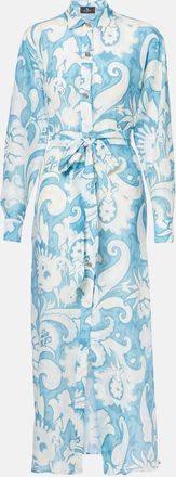 Etro Abito chemisier in cotone e seta con stampa