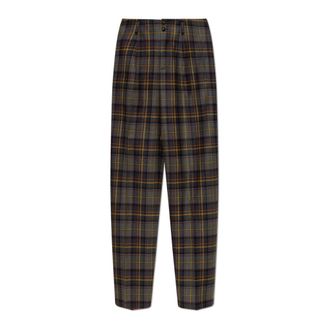 Etro Pantalones de Lana Plisados - Trousers - Mujer - Multicolor - S